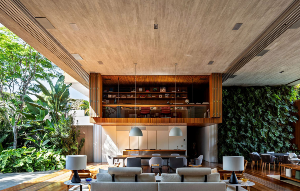 Villa minimalis dengan konsep open-concept